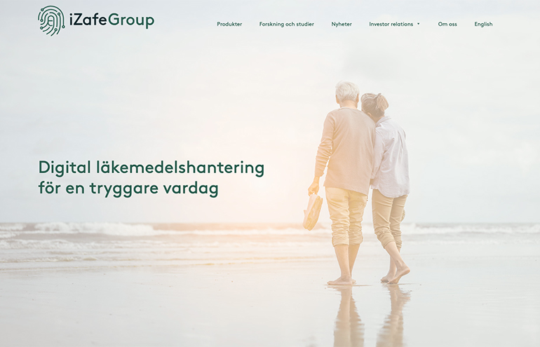 WordPress-webbplats för medtech-bolag byggd av ComlogStudio